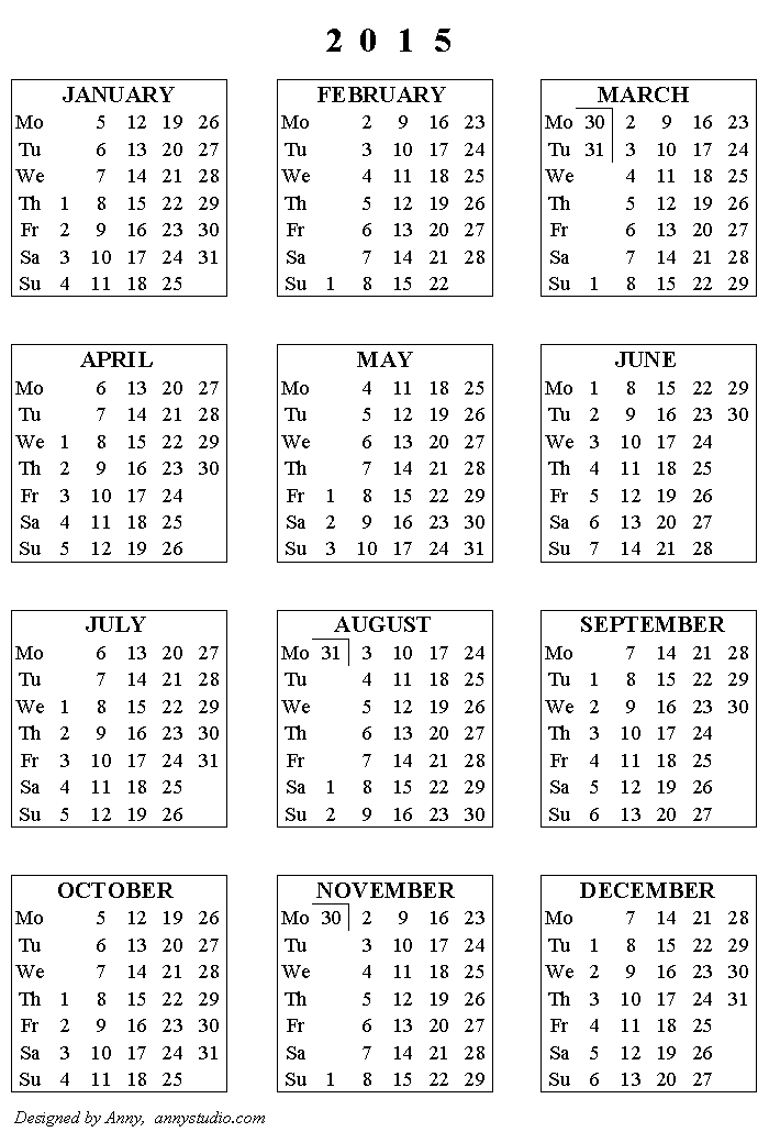 Free Printable Calendars and Planners for Past Years
