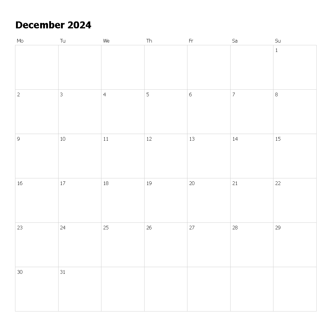 Customisable printable monthly planner