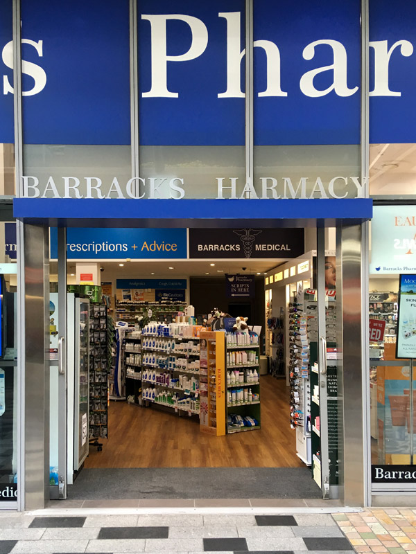 Harmacy pharmacy sign. First do no harm?