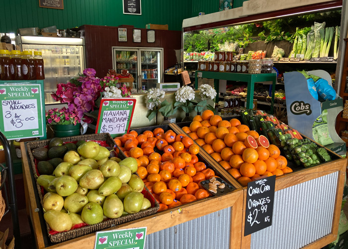 Inside Boonah Fruit Supply shop in Boonah, Queensland.