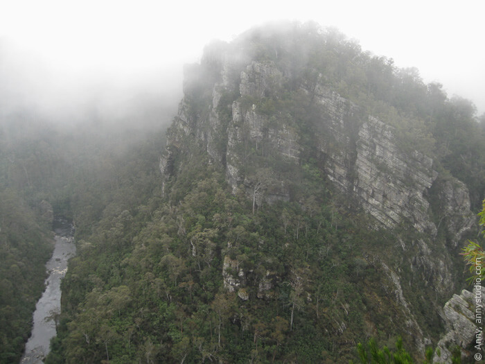 Foggy Alum Cliffs Gorge.