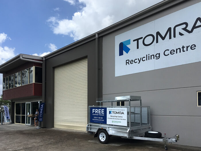 Tomra recycling centre entrance.