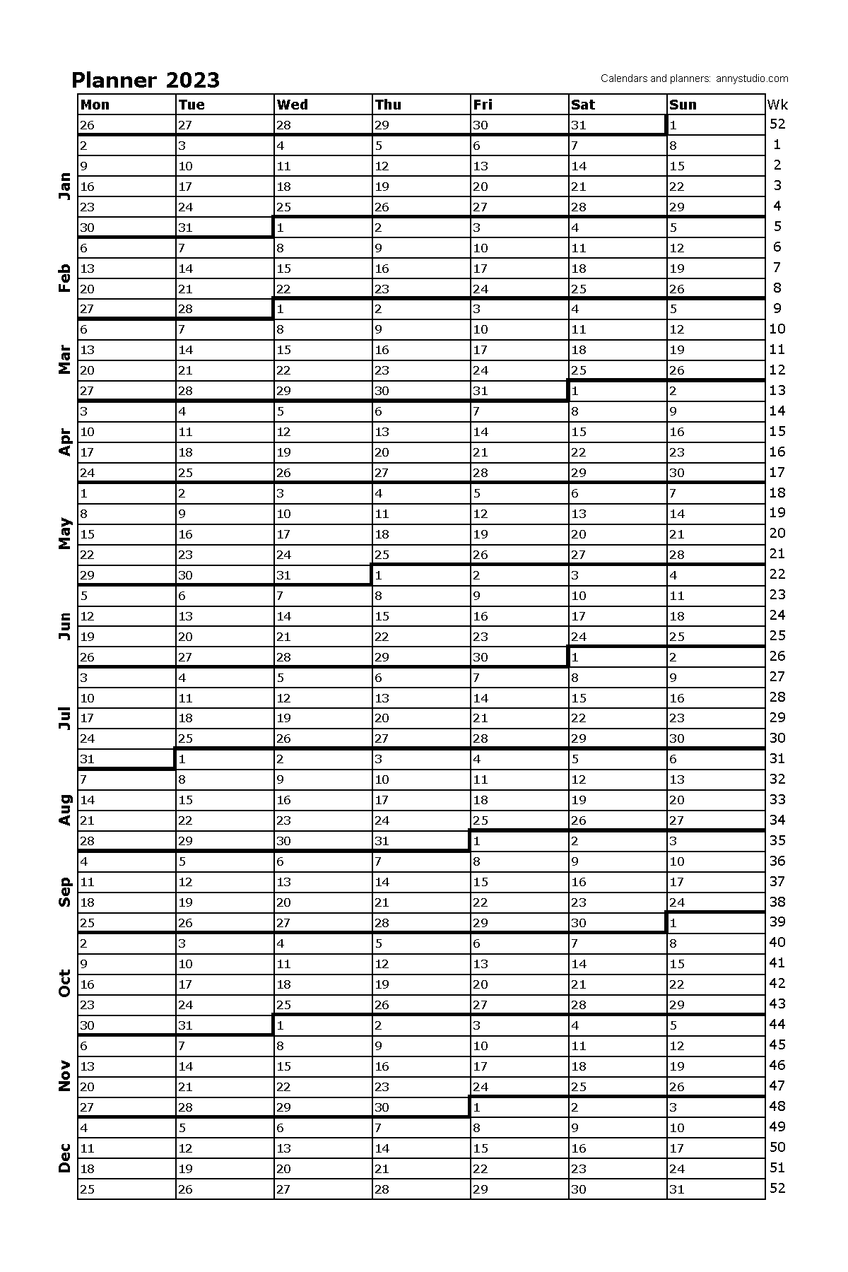 2023 And 2024 Calendar Planner Free Printable