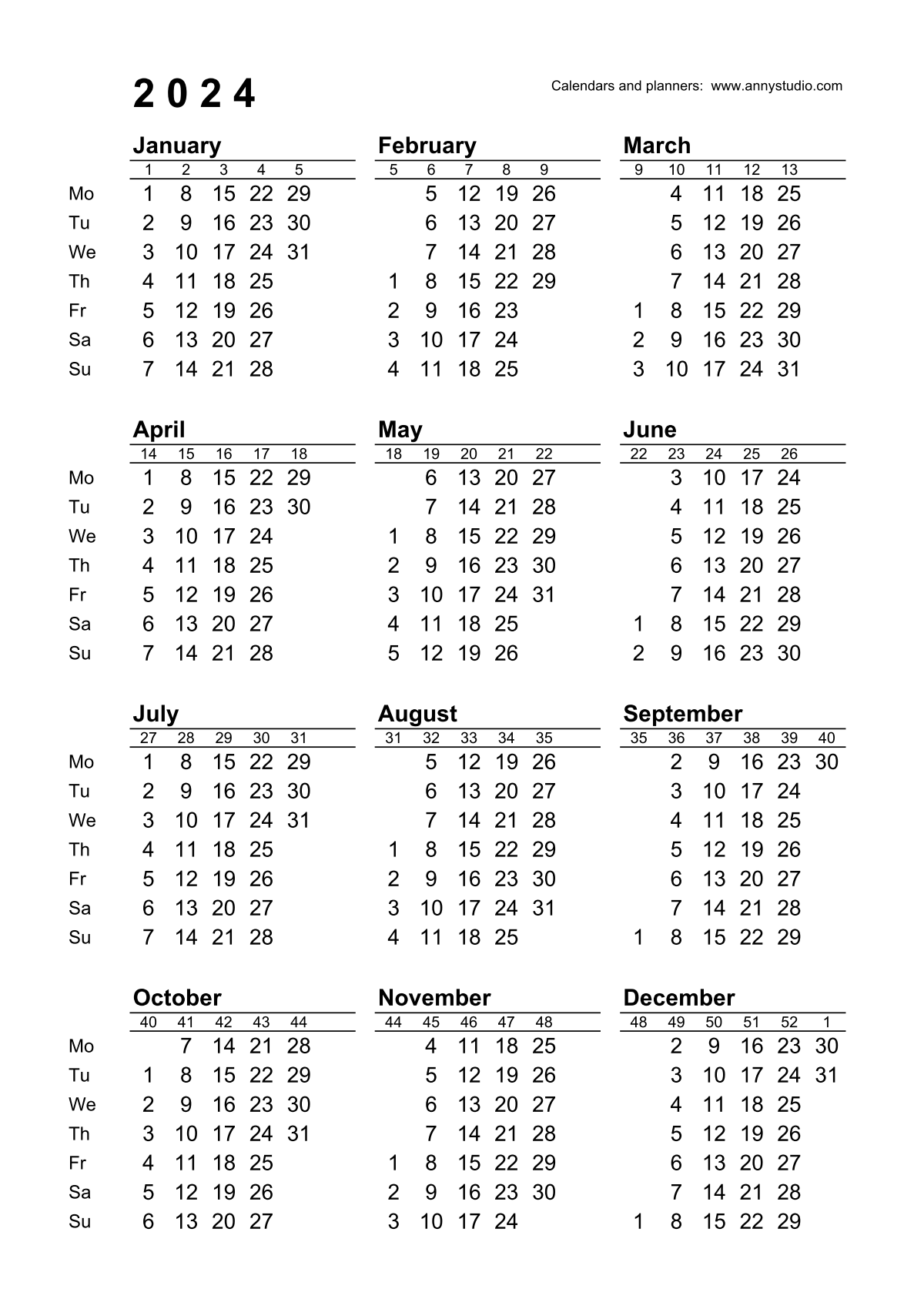 Week Wise Calendar 2024 Pdf Free Feb 2024 Calendar Printable