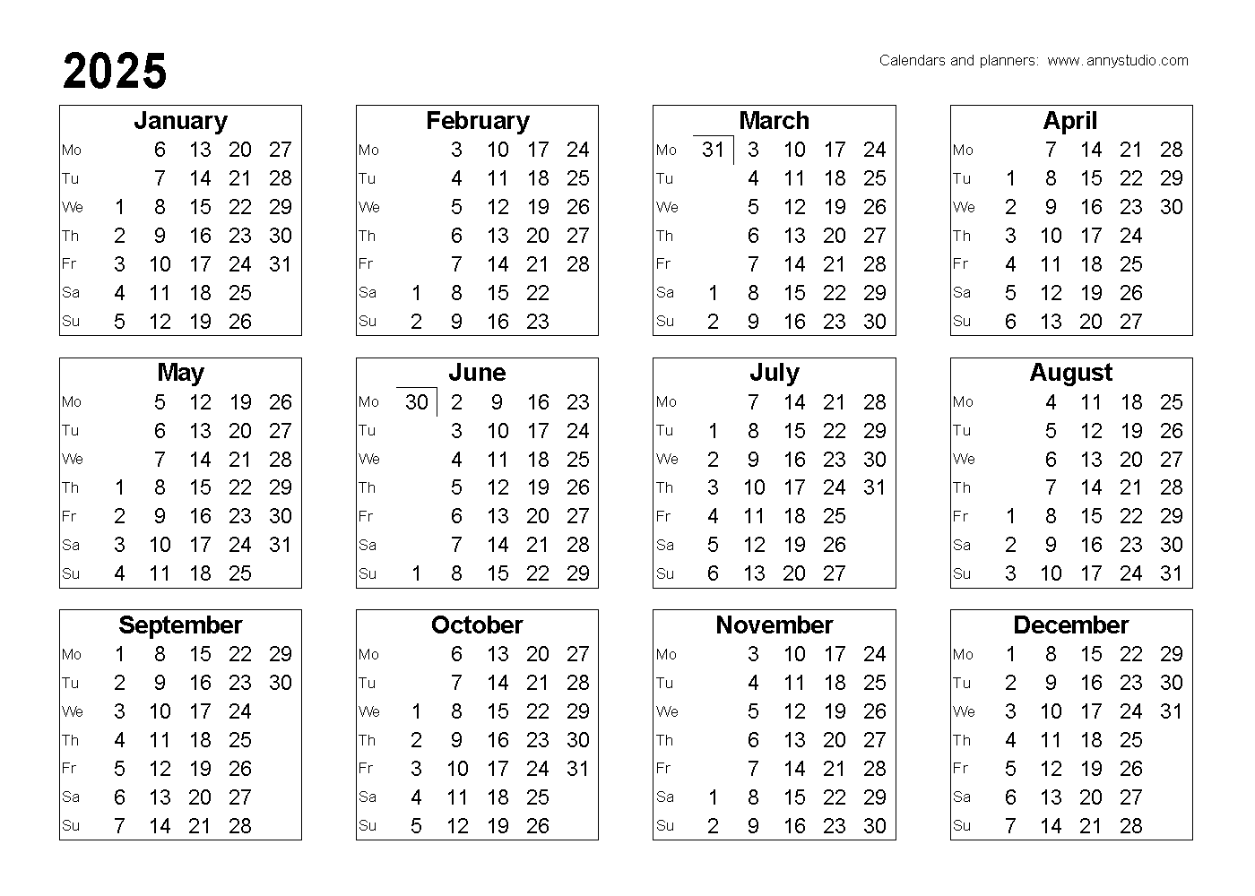 Calendar For 2025 With Week Numbers amii