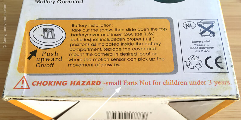 Choking hazard: Small farts.