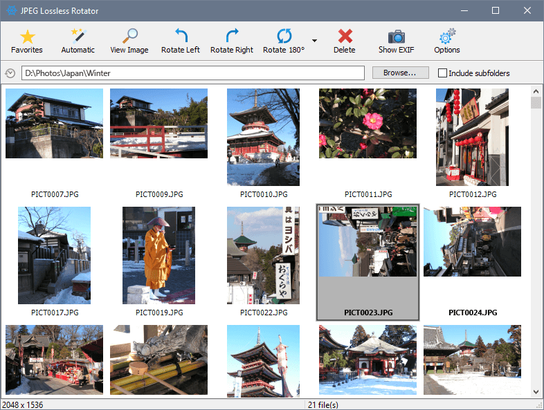 JPEG Lossless Rotator 9.2 - free photo rotation software