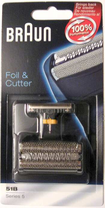 Braun series 5 shaver blade, foil and cutter 51B.