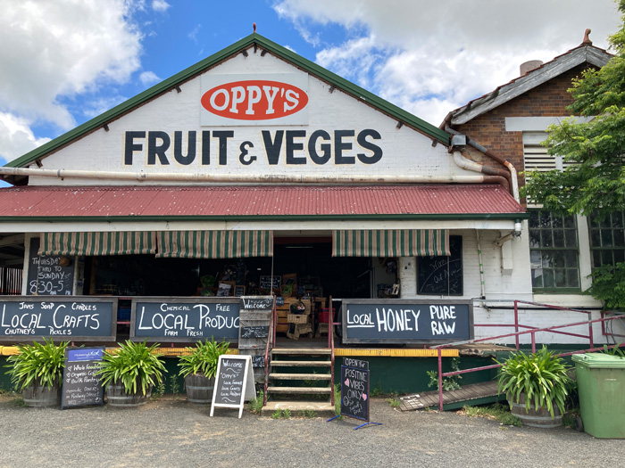 Oppy's Fruit and Veg shop in Boonah, Queensland.